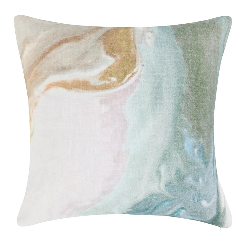 Hatha 24" Multicolor Cotton Abstract Throw Pillow