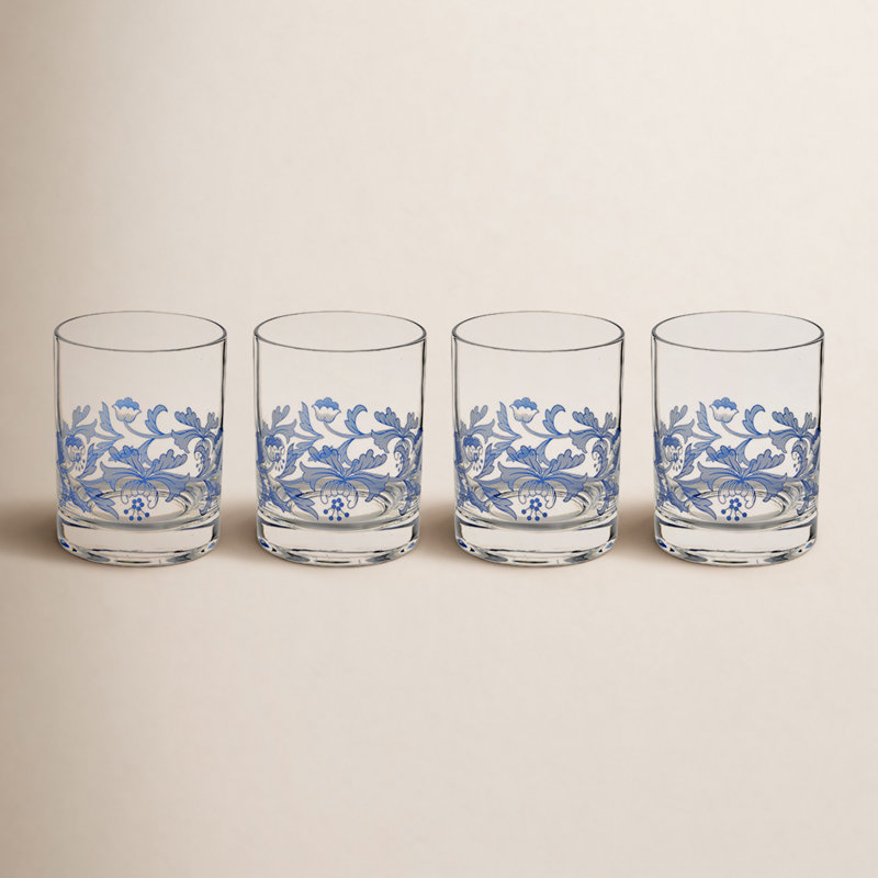 Spode Blue Italian Dof Glasses 14 Oz