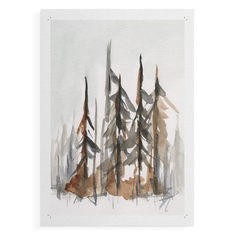 Rustic Evergreens I -Canvas Print Only - NOT FRAMED