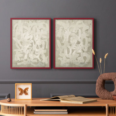 Impression encadrée Impasto Artifact I-Premium - prêt à être accroché - aucun clou requis - aucun clou requis