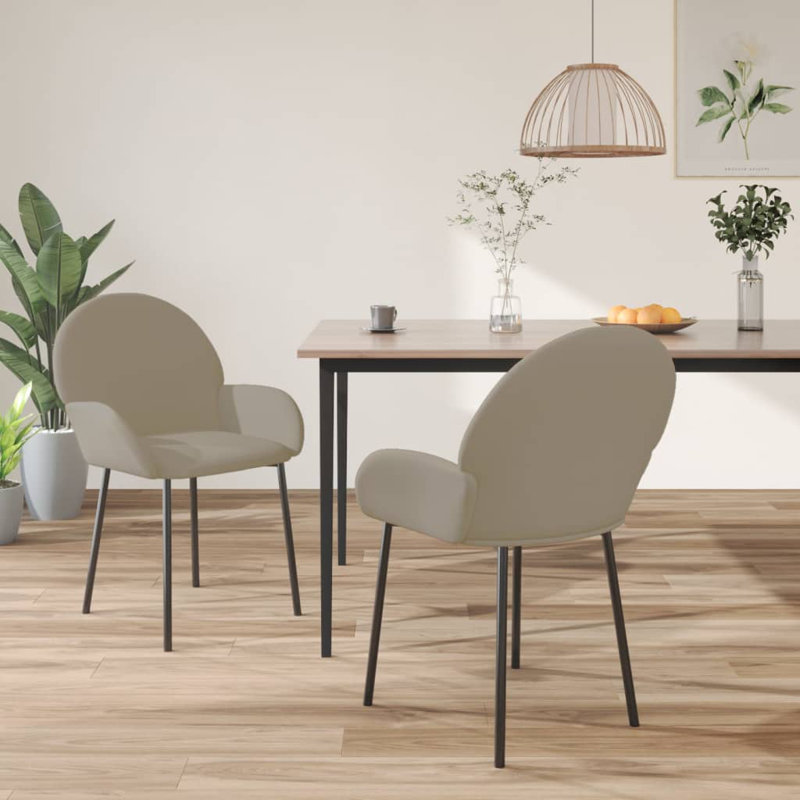 Chaise de salle à manger d'appoint 2 pièces Beuford, Gris clair