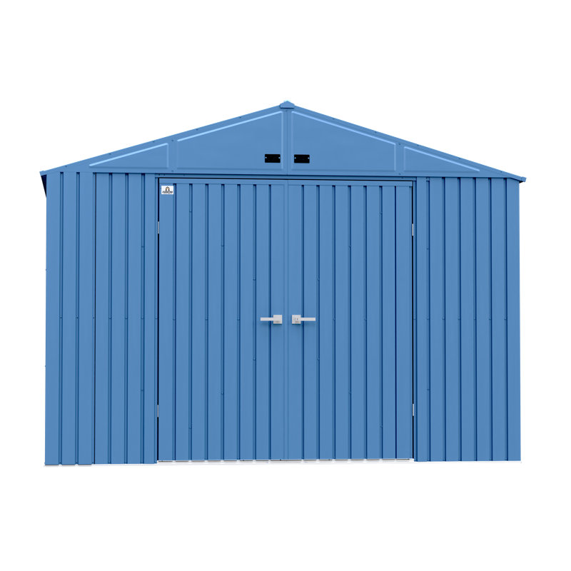 Remise de rangement en acier Elite, 10 x 14, bleu gris, Bleu gris
