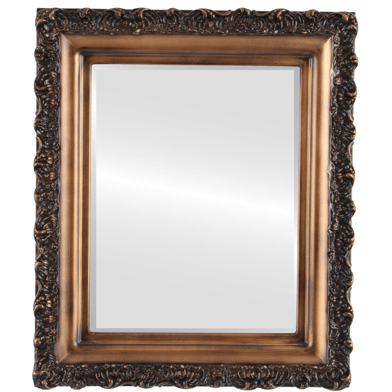 Miroir d'appoint Winegar, Coucher de soleil doré, 35 po x 29 po