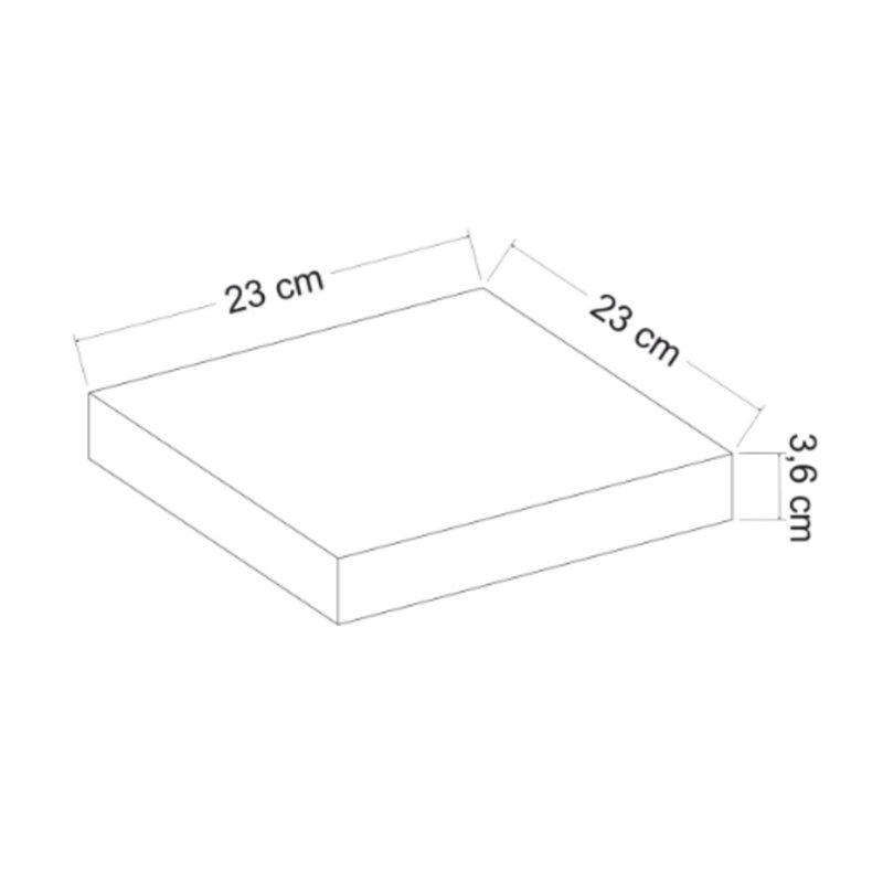 Square Wood Picture Ledge Wall Shelf