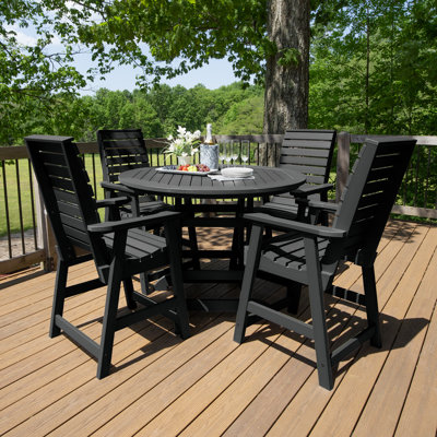 Midwest 4-Person, 48" Round Table, 5-Piece Outdoor Dining Set