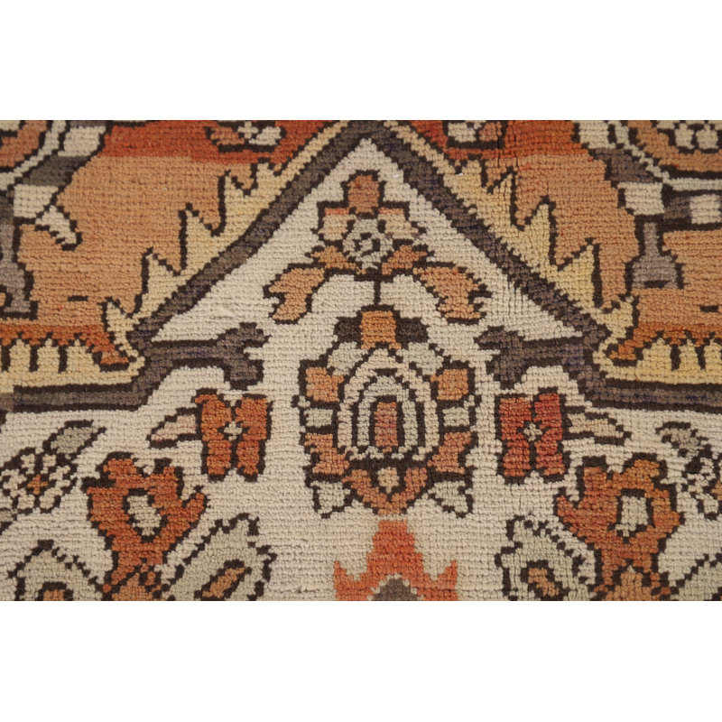 Tapis orange rétro 7 x 7