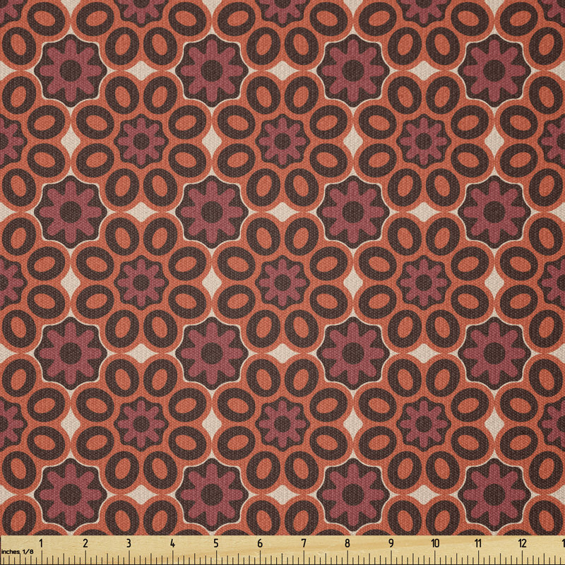 Crishawn Southeast Retro Aboriginal Traditional Round Flower Petals Multi-Purpose Fabric