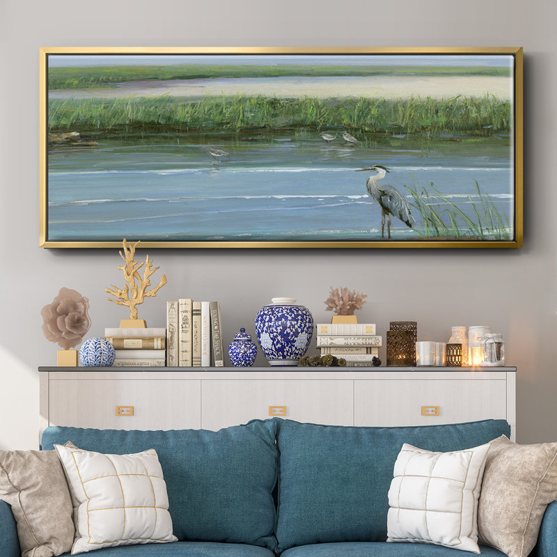 «Wading at Dusk», toile encadrée, H 12 po x l 30 po