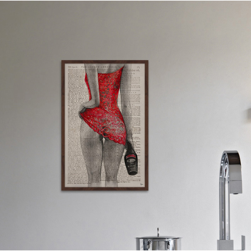 «Follow The Red Dress», reproduction encadrée, H 24 po x l 16 po x P 1,5 po