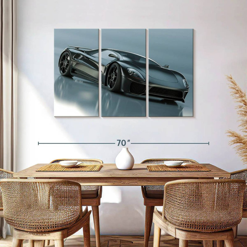 Mehar noir brillant Supercar, H 36 po x l 57 po