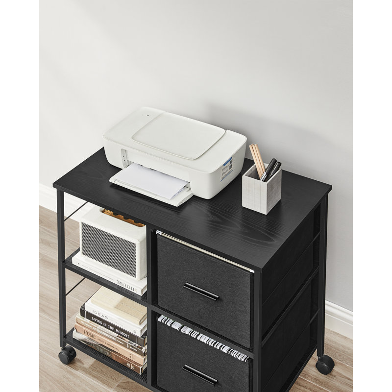 Agapi 73.5cm Wide File Cabinet, Black