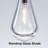 1-light Teardrop Modern Clear Raindrop Glass Pendant-48581797