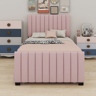Upholstered Platform Bed With Trundle
