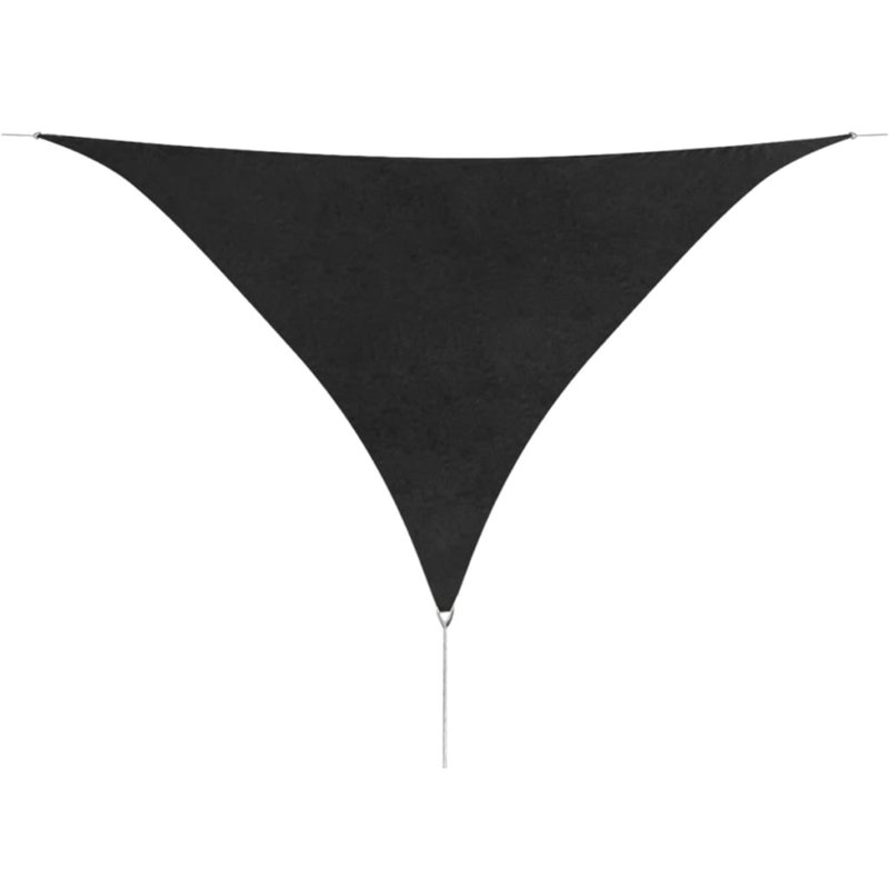 3.6m x 3.6m Triangular Shade Sail, Anthracite
