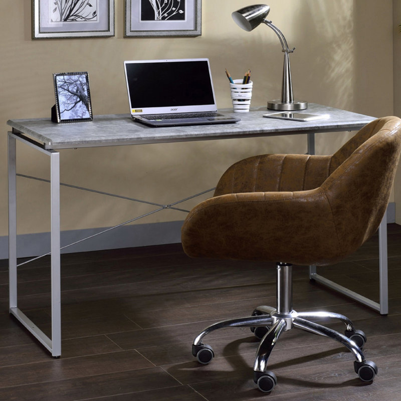Bureau d'écriture Durrie, H 28,46 po x l 47,46 po x P 22,53 po, Gris