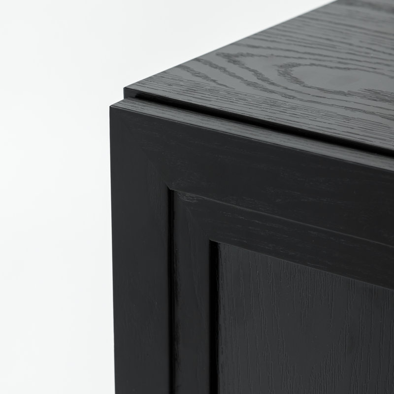 Buffet décoratif 2 portes Tonya, Noir, H 31 po x l 31 po x P 16 po