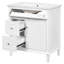 Meuble-lavabo moderne 30 po avec lavabo en céramique et cadre en bois Virello-125902282