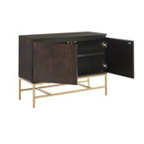 Martha Stewart Allister Solid Wood Accent Cabinet with Metal Base