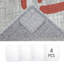 Tapis en coton gris / orange