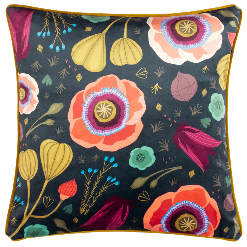 Bright Blooms Floral Square Cushion
