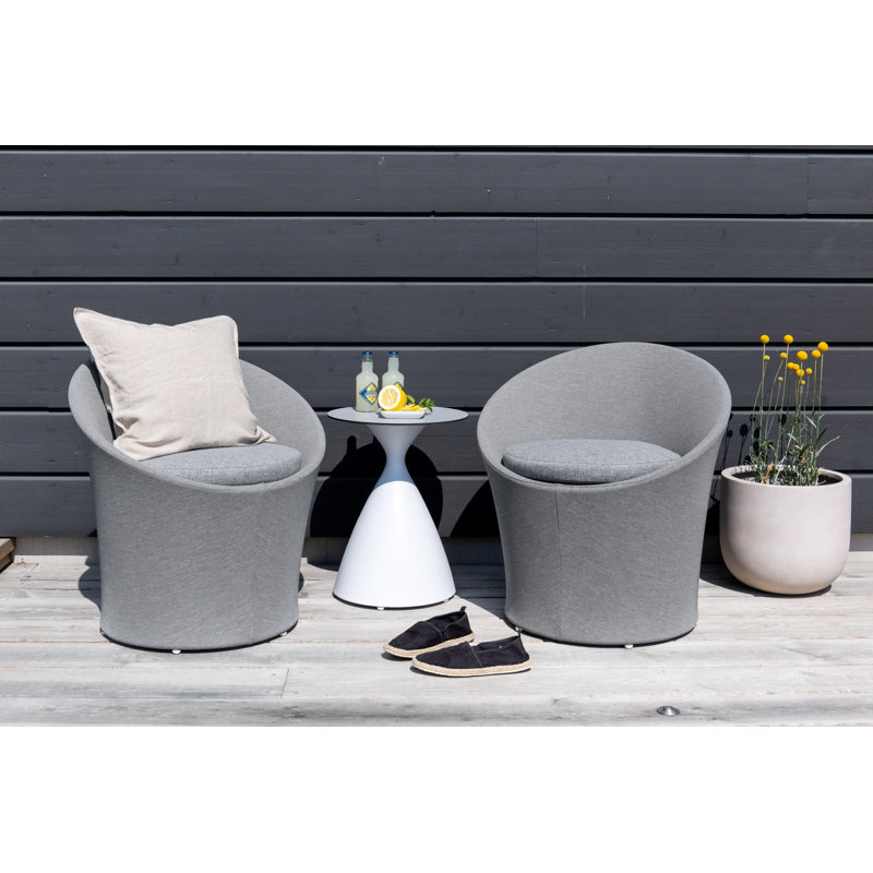 Edwar Metal 2 - Person Seating Group, White