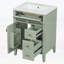 Meuble-lavabo de salle de bain avec lavabo, porte à fermeture en douceur et tiroirs, conception moderne pour les petites salles de bain-126671669