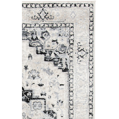 Tapis oriental ivoire / noir Ebner
