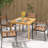Farnsleigh Square Acacia Solid Wood Outdoor Dining Table Umbrella Hole , 36 " W 36 " D