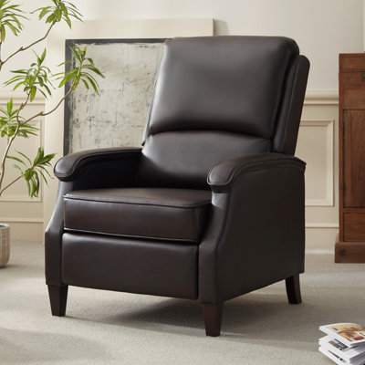 Arlan Leather Push-Back Manual Recliner