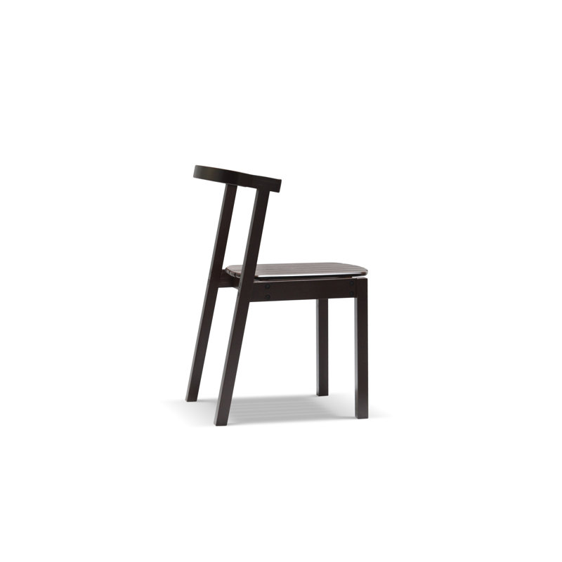 Calme Jardin Patio Dining Side Chair, Dark Brown