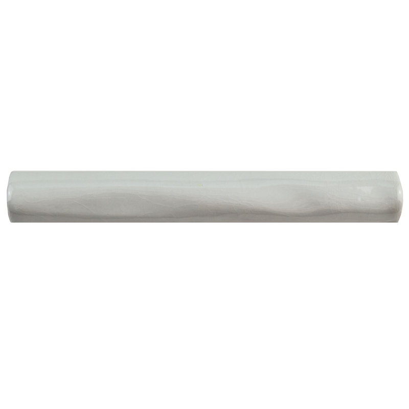 Antic Craquelle 6" x 0.75" Glossy Ceramic Quarter Round Tile Trim in Gris Oscuro Craquele
