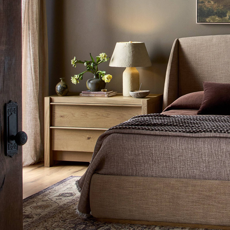 ARAMIS 2 - Drawer Nightstand, Smoked Black Resawn