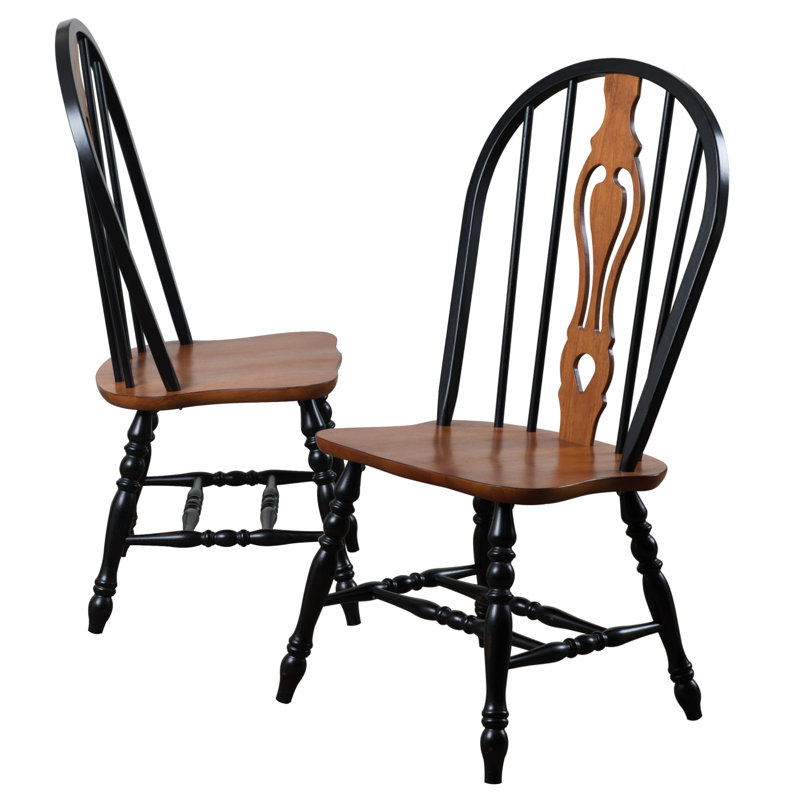 Chaise d'appoint Azizi, Noir antique / cerisier