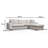 Stylish Corner Sofa, Solid Beige, 106.3 x 76.4 x 33.5 Inches | Durable Beech Wood & Chipboard Frame | 100% Polyester, Dry-Cleanable Fabric | 18.0 cm Foam Cushions with Walnut Legs | Perfect for Modern Living Rooms & Hotels-1333674679-1333674678