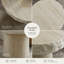Table de bout ronde 23,82 po en fibre de verre beige, table d'appoint moderne texturée d'inspiration Mars