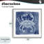 Giclée encadrée de crabe blanc sur fond indigo, design par Patti Bishop-702239095-702239099