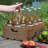 12-Bottle Tabletop Beer Bottle Rack in Brown