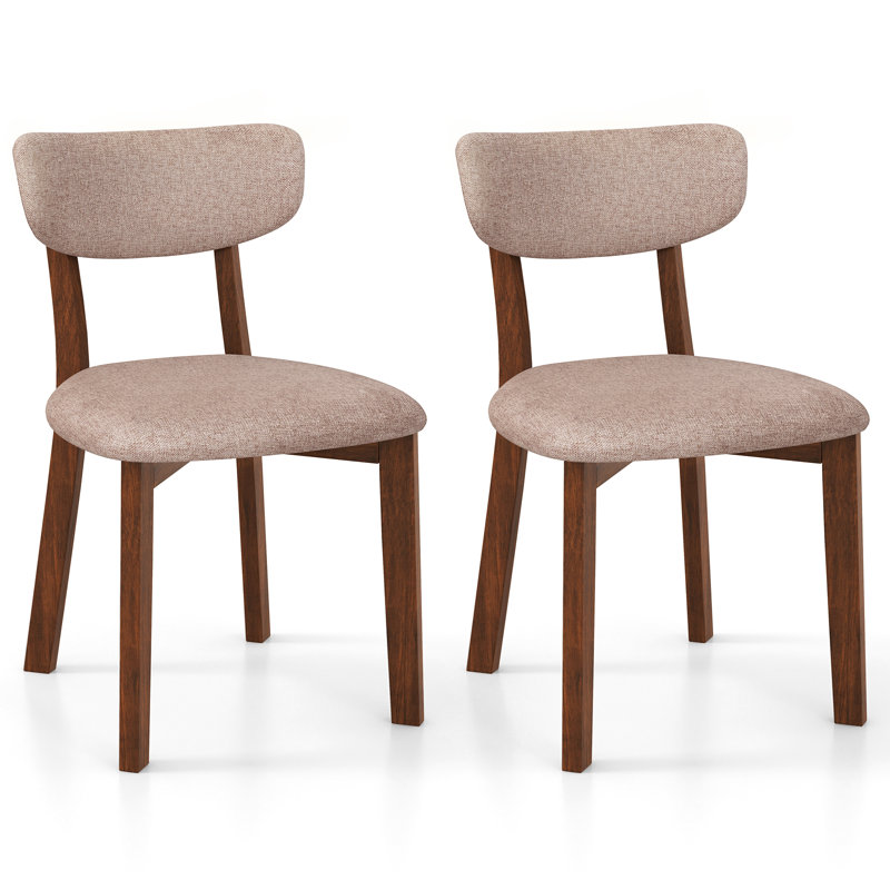 19'' H Linen Upholstered Side Chair, Beige