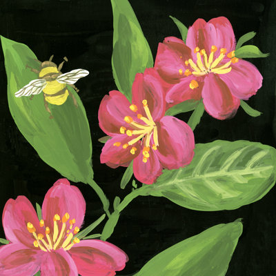Spring Bees I by Melissa Wang - Wrapped Canvas Painting