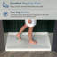 60 In. X 32 In. Solid Surface Shower Pan Base In White, Alcove Installation With Centre Drain, Slip-Resistant & Mould-Resistant