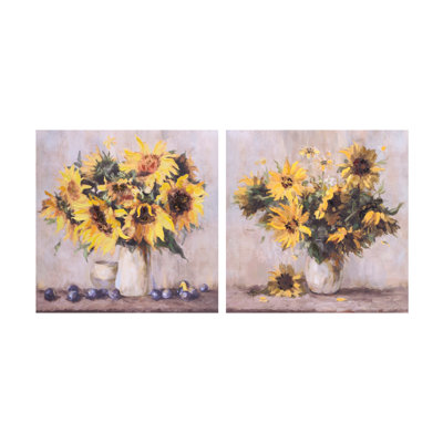Art mural sur toile Vase tournesol