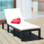 Chaise méridienne inclinable avec coussin Courtemanche-1232319814