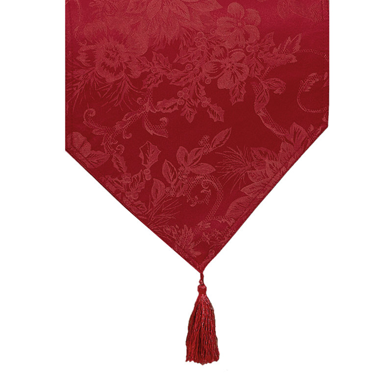 Chemin de table en jacquard Tilghman, Rouge