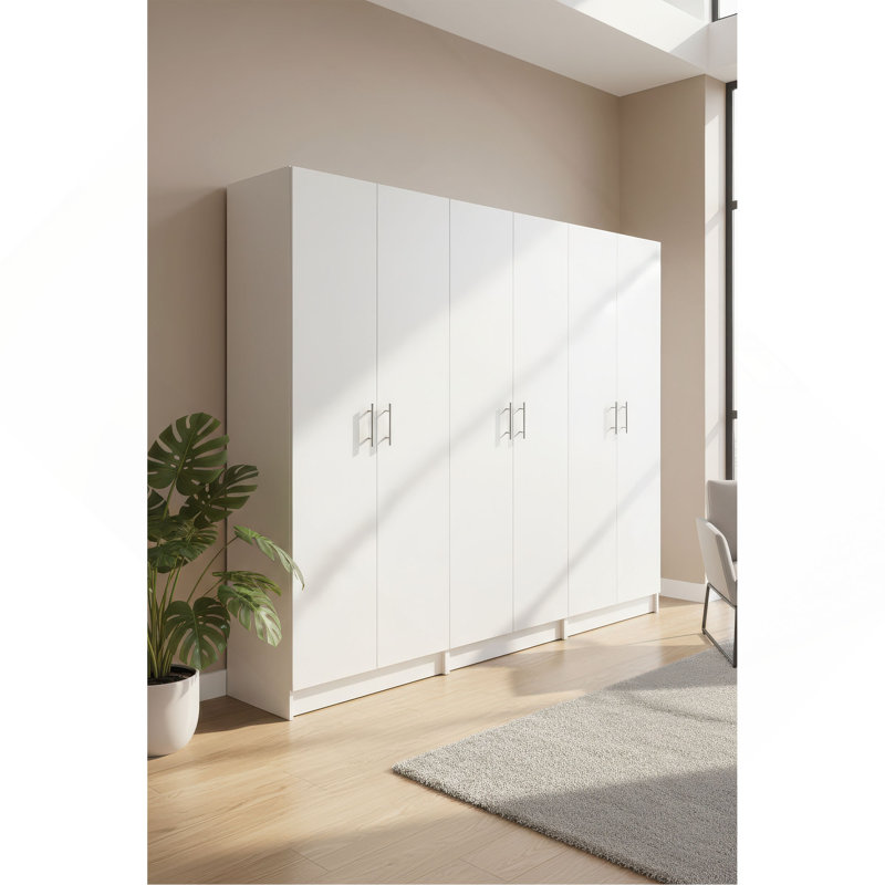 Modex Multi-Purpose Utility Storage Cabinet (3-Piece Set), White