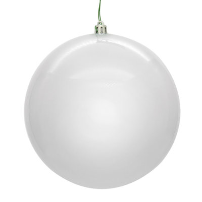 White Pearl Seamless Ball UV Drilled. Includes 4 ornaments per Box.