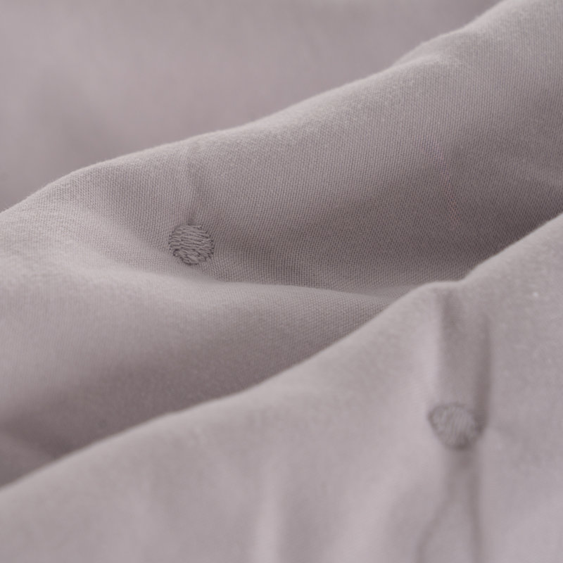 Polyester Solid Colour Bedding, W280 x L270cm, Grey
