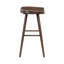 Ensemble de meuble-lavabo brun 5 pièces avec repose-pieds en métal et 4 tabourets