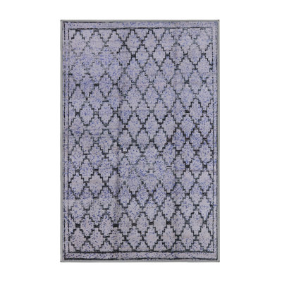 Tapis oriental bleu / noir