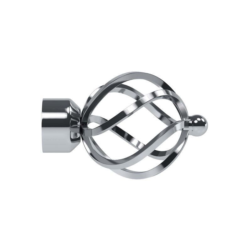 Amylouise 24.64cm Finial, 1 Pair, Chrome