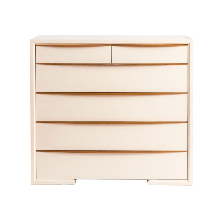 Milano 6-Drawers Cabinet In Antique White, Antique White